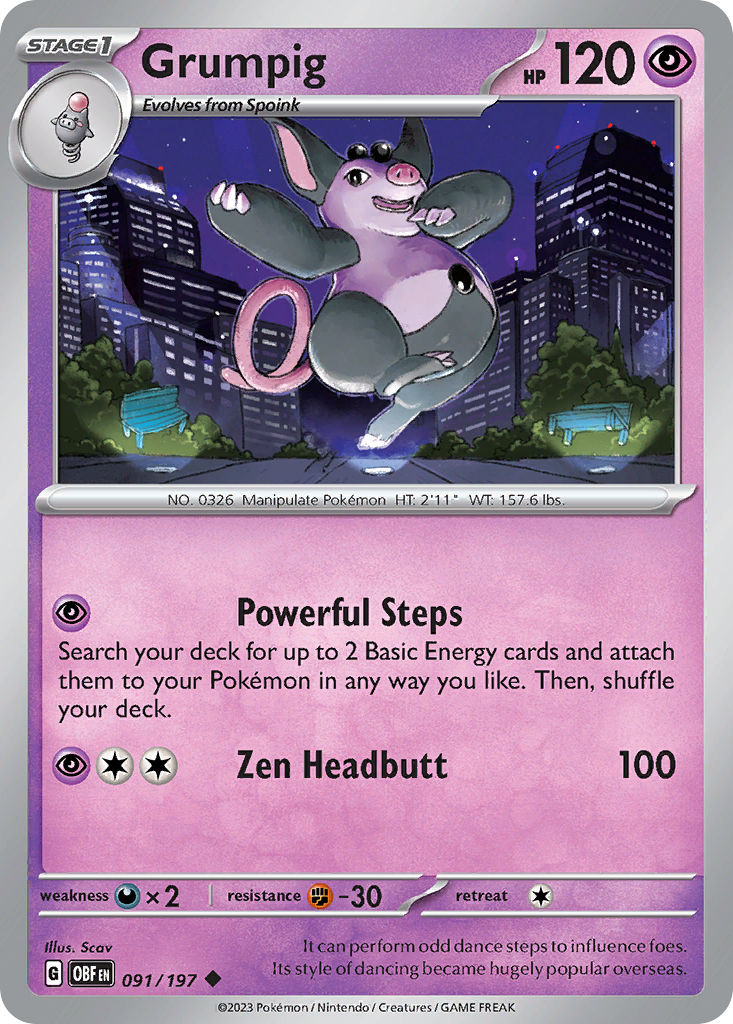 Grumpig Pokémon card