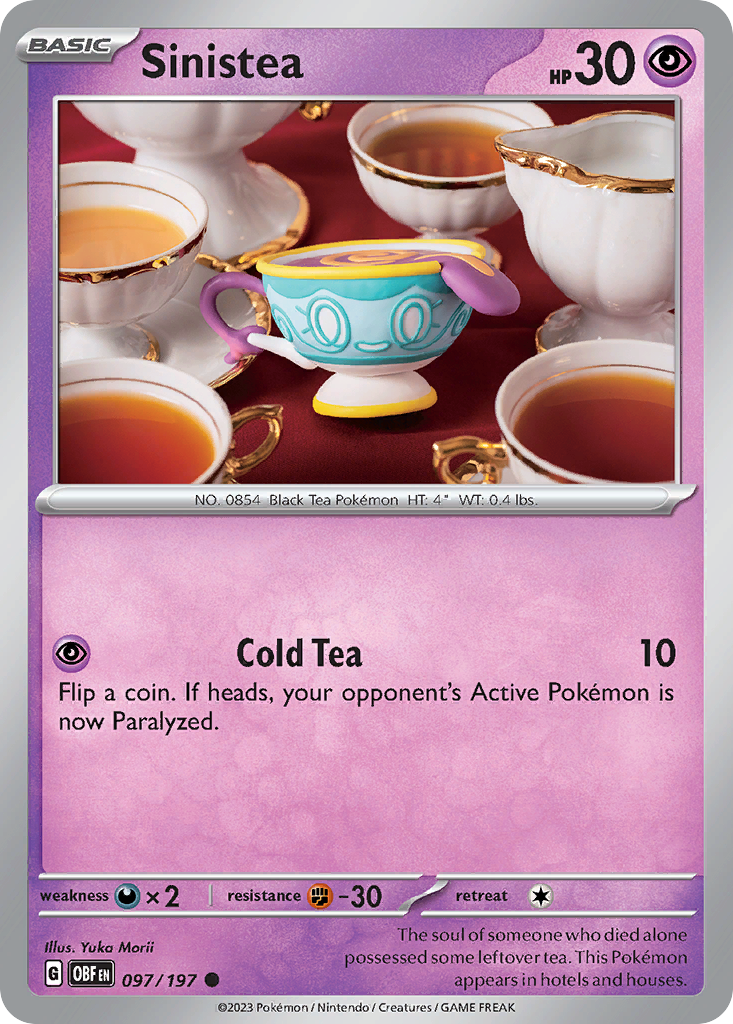 Sinistea Pokémon card