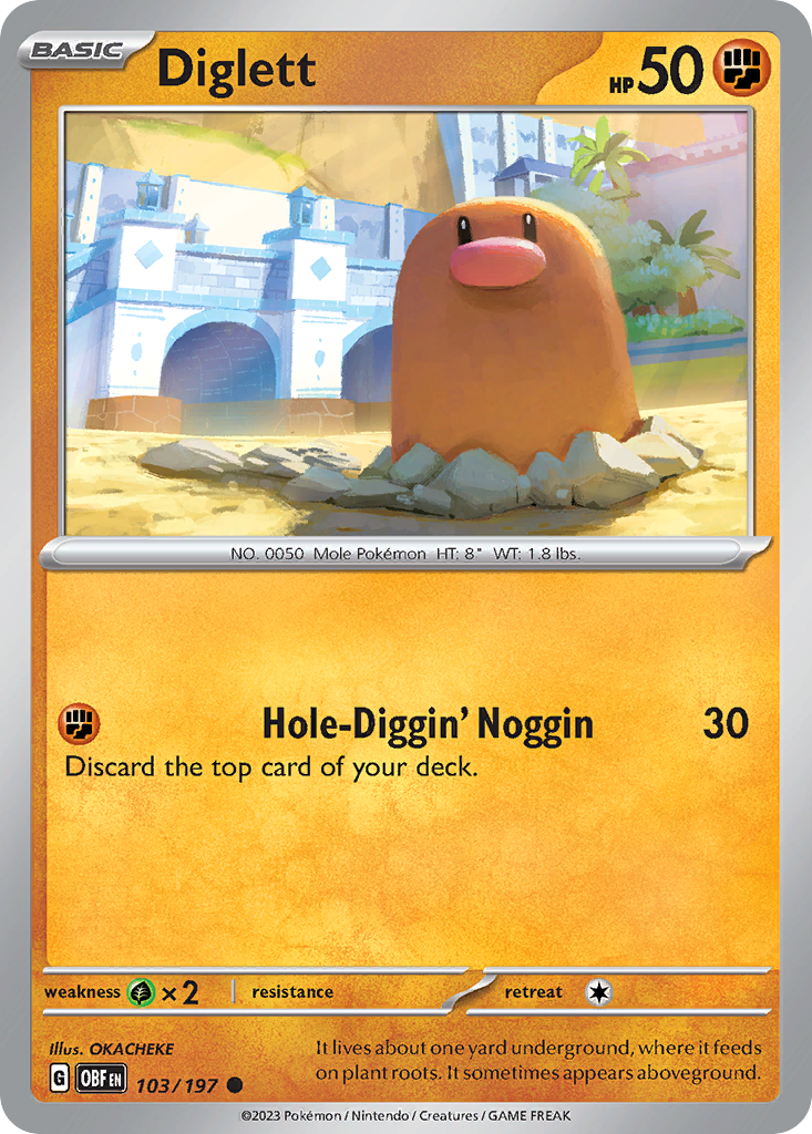Diglett Pokémon card