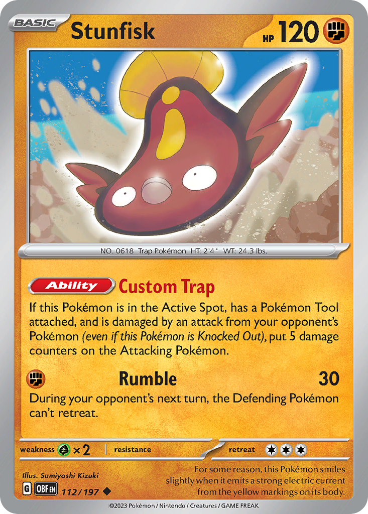 Stunfisk Pokémon card