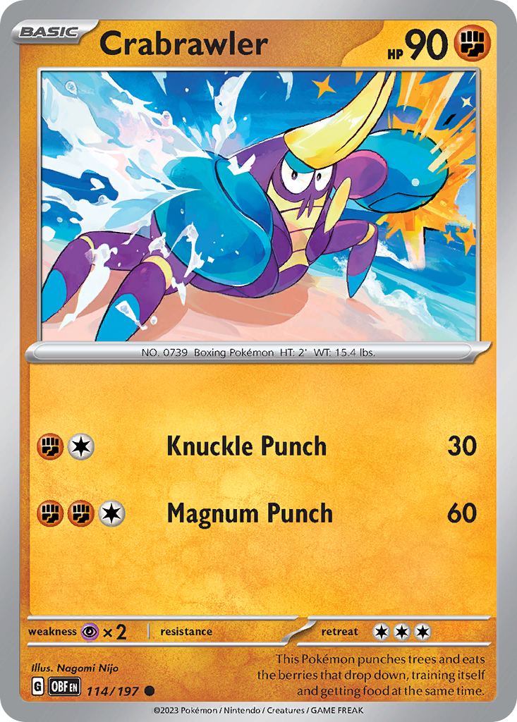 Crabrawler Pokémon card