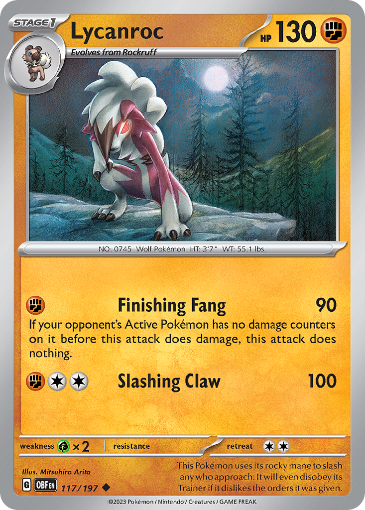 Lycanroc Pokémon card