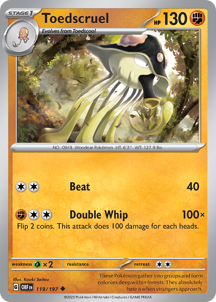 Toedscruel Pokémon card