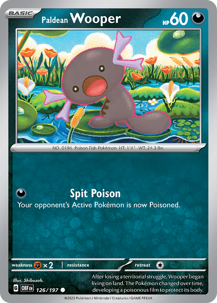 Paldean Wooper Pokémon card