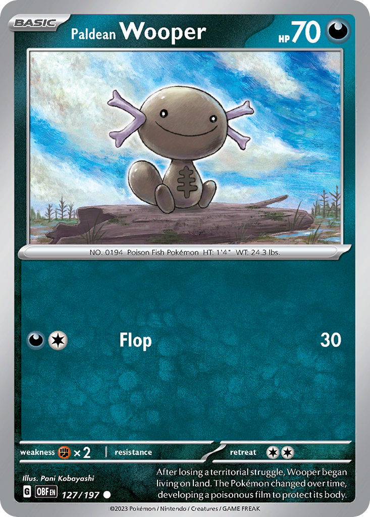 Paldean Wooper Pokémon card