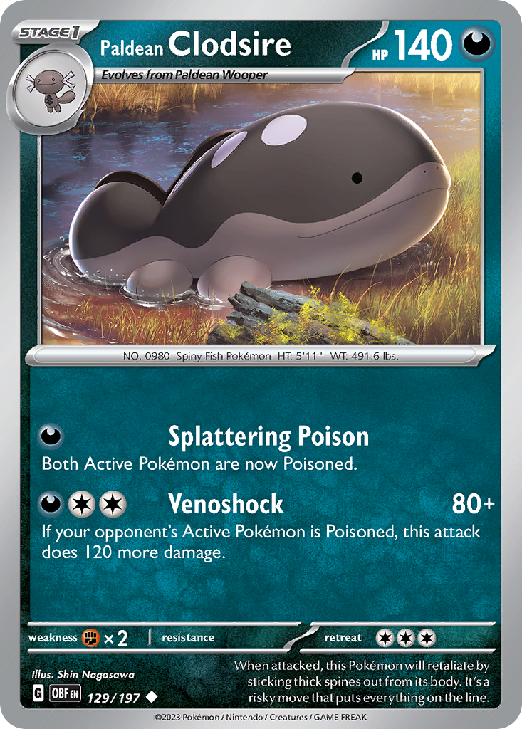 Paldean Clodsire Pokémon card