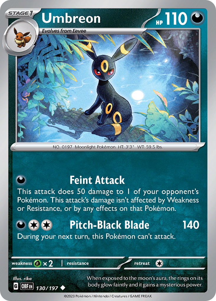 Umbreon Pokémon card