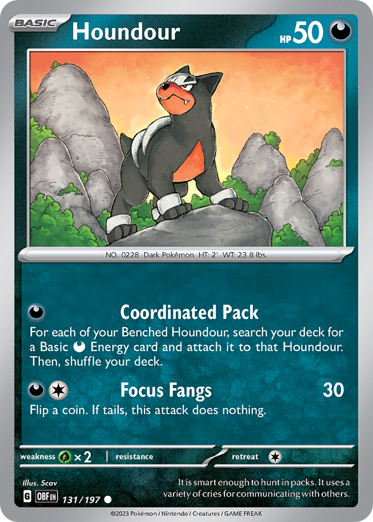 Houndour Pokémon card