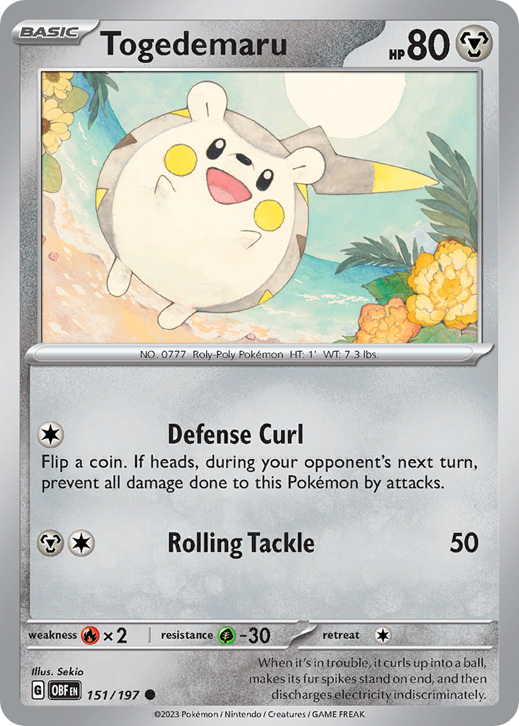 Togedemaru Pokémon card