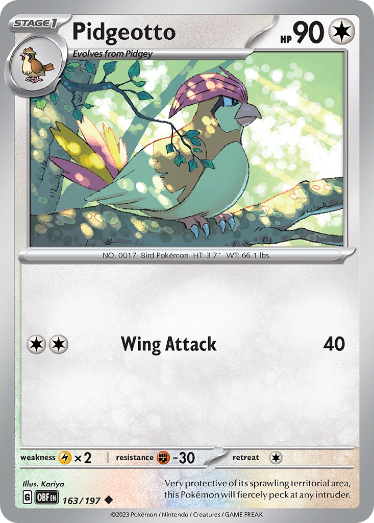 Pidgeotto Pokémon card