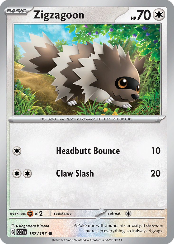Zigzagoon Pokémon card