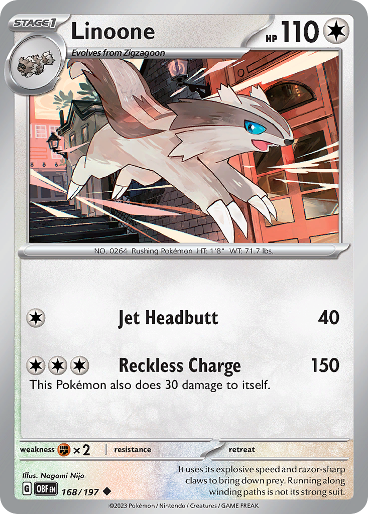 Linoone Pokémon card