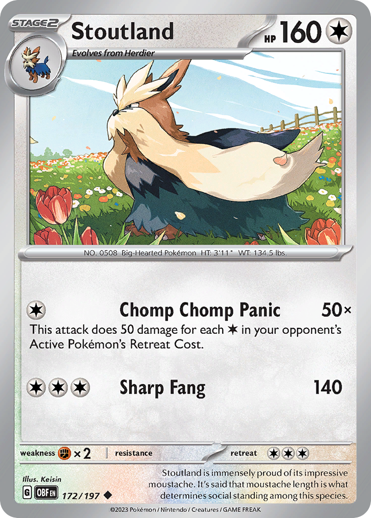 Stoutland Pokémon card