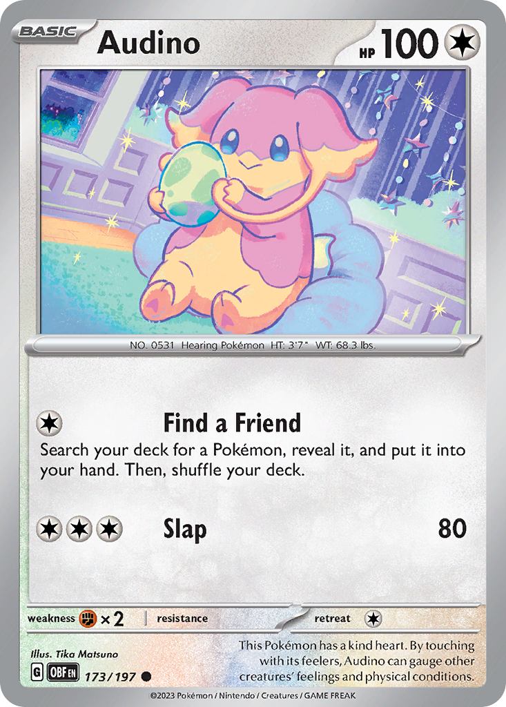 Audino Pokémon card