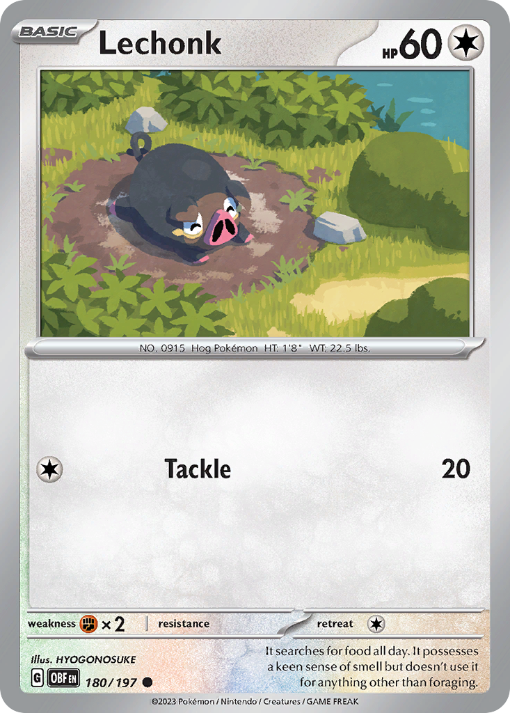 Lechonk Pokémon card