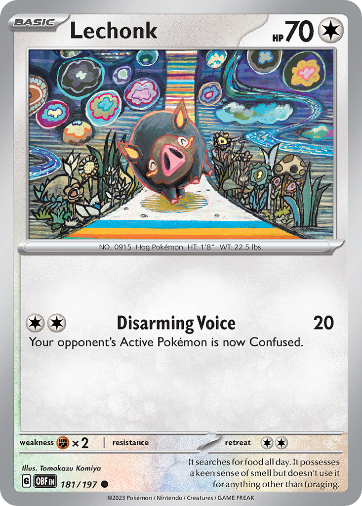 Lechonk Pokémon card