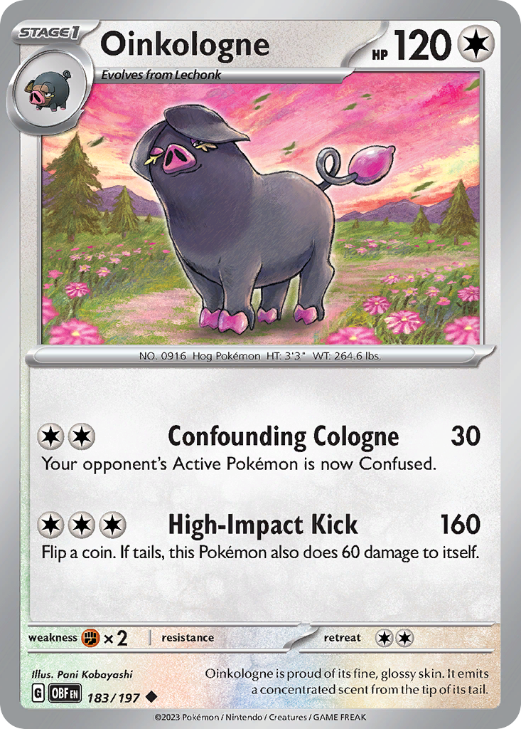 Oinkologne Pokémon card