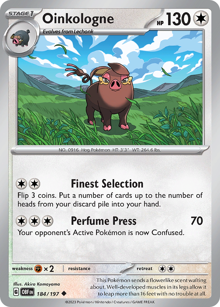 Oinkologne Pokémon card