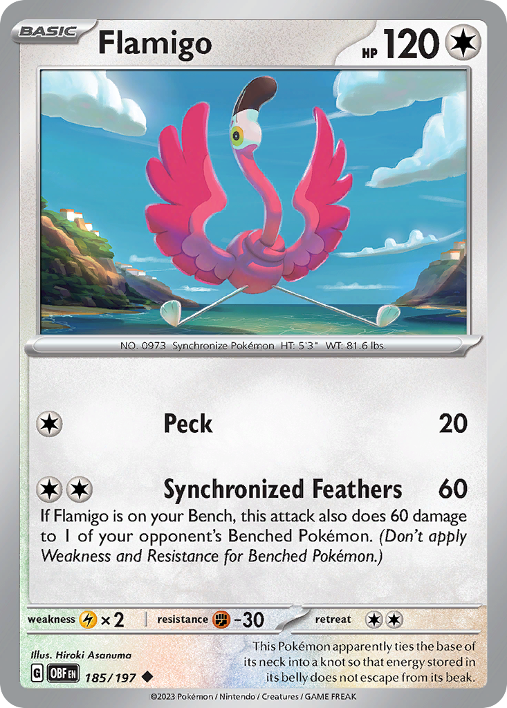 Flamigo Pokémon card