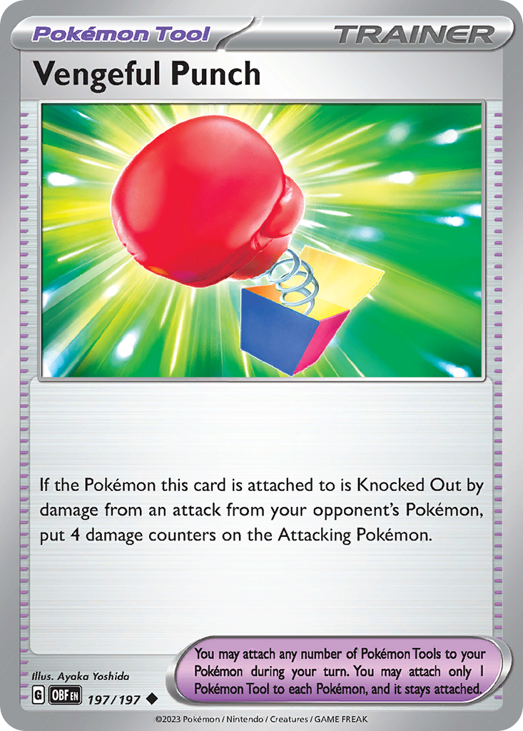 Vengeful Punch Pokémon card