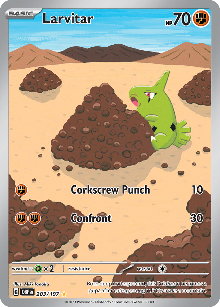 Larvitar Pokémon card