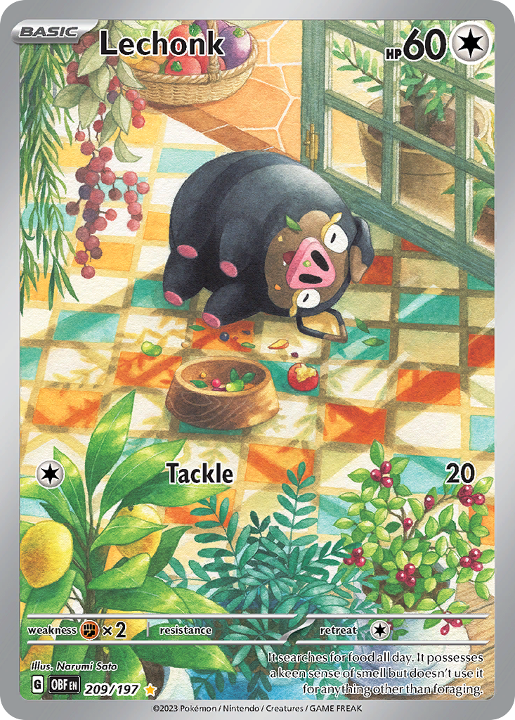 Lechonk Pokémon card