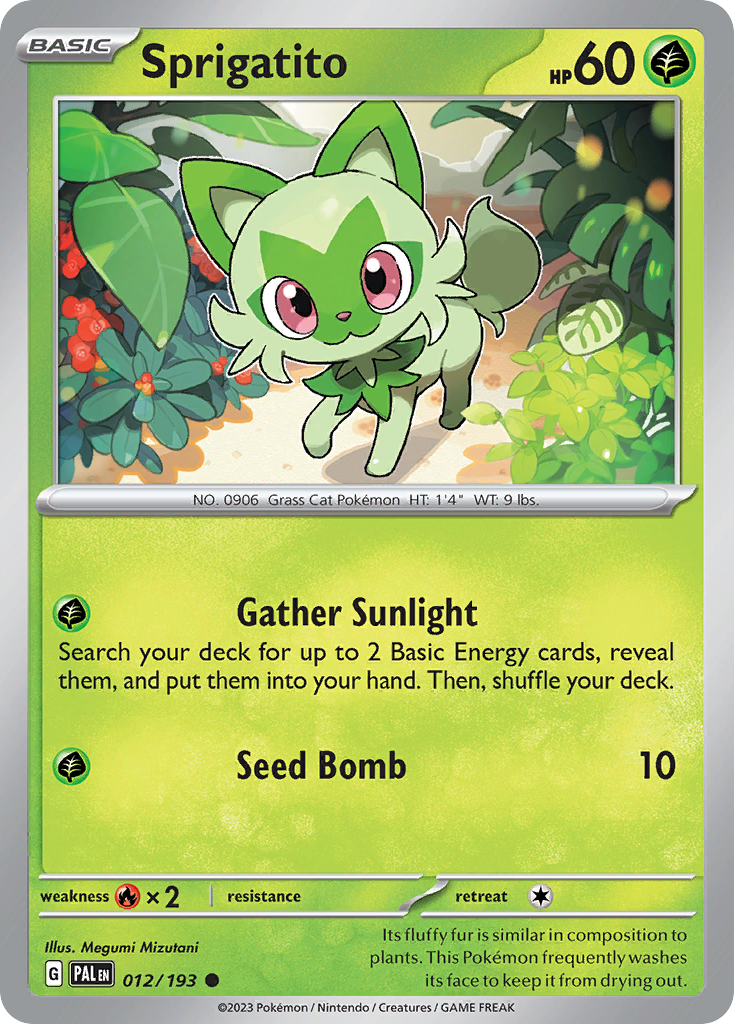 Sprigatito Pokémon card