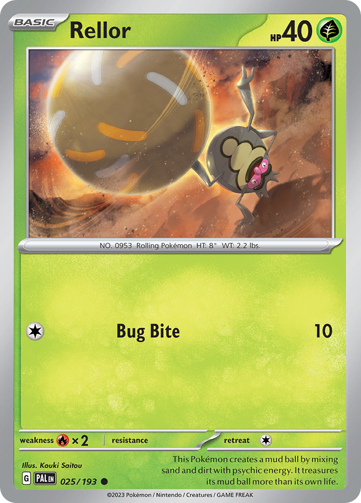 Rellor Pokémon card