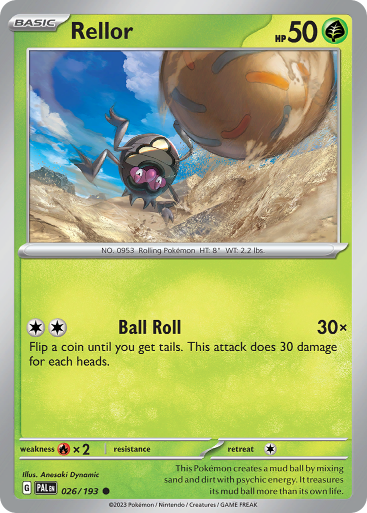 Rellor Pokémon card
