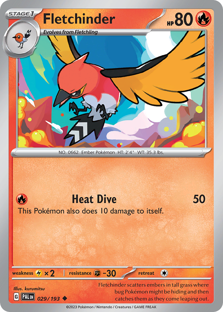 Fletchinder Pokémon card