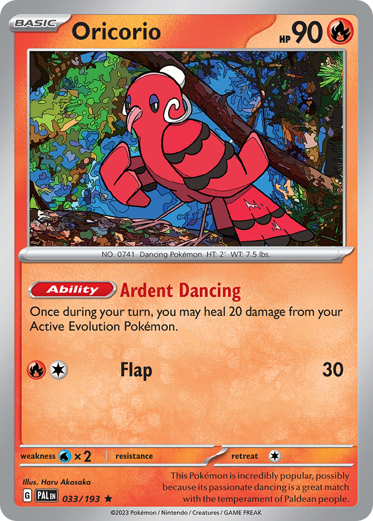 Oricorio Pokémon card