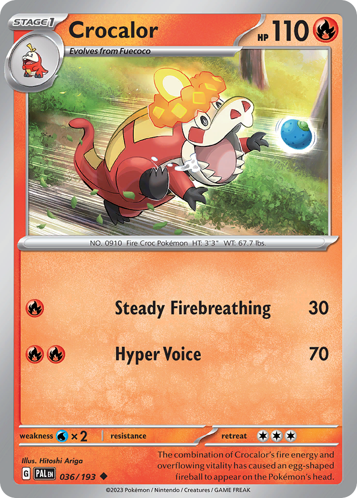 Crocalor Pokémon card