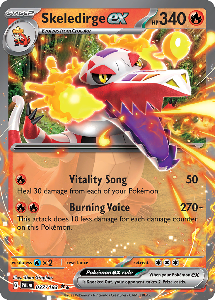 Skeledirge ex Pokémon card