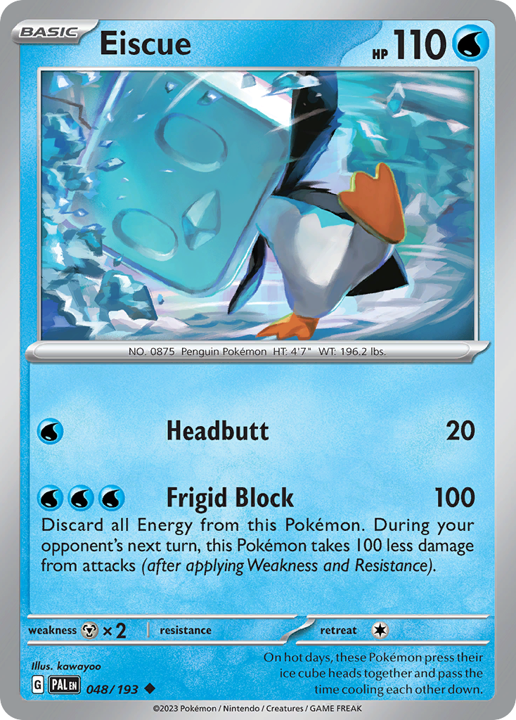 Eiscue Pokémon card