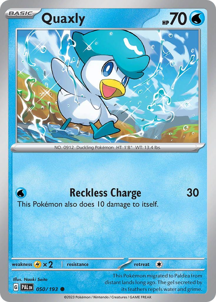 Quaxly Pokémon card