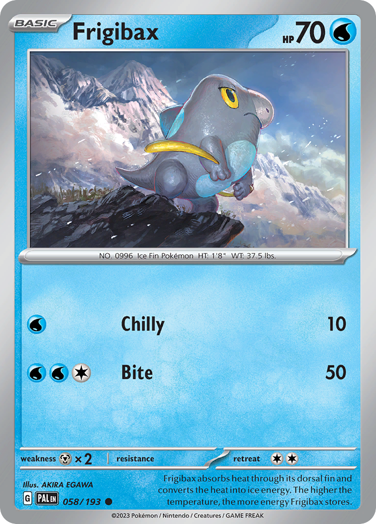 Frigibax Pokémon card