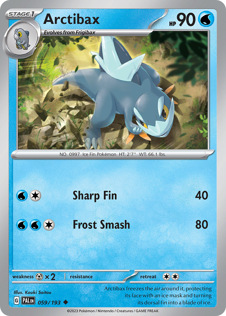 Arctibax Pokémon card