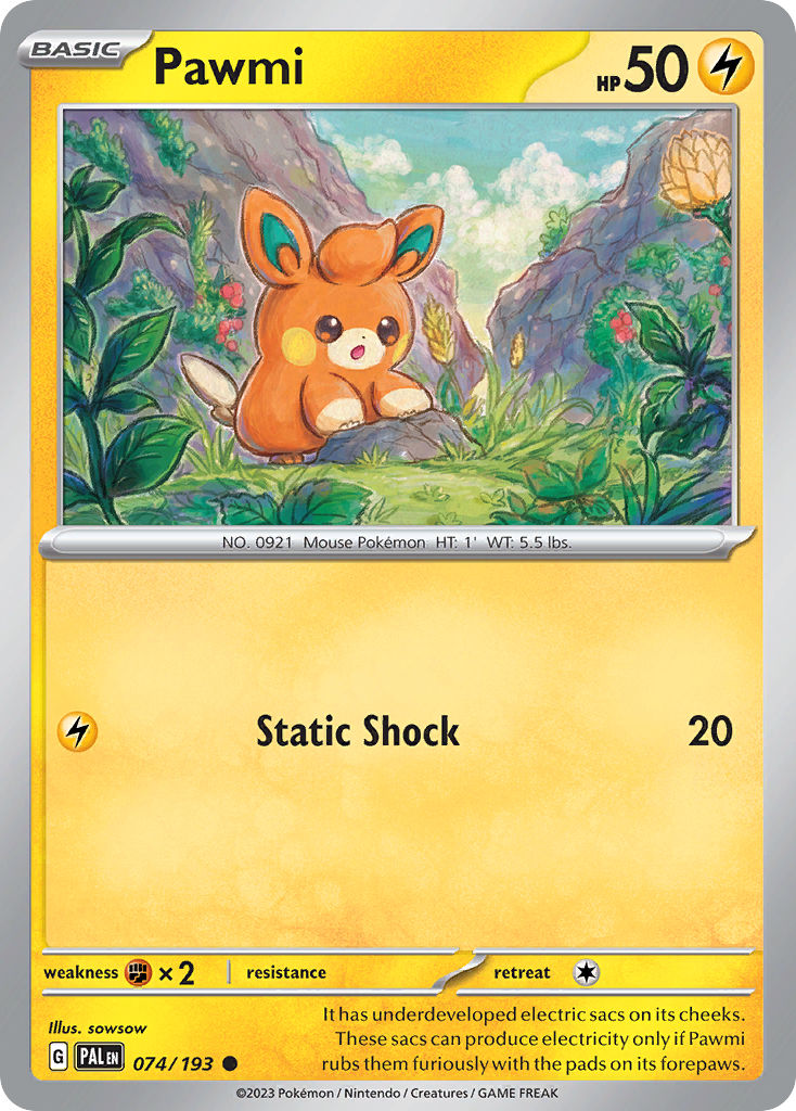 Pawmi Pokémon card