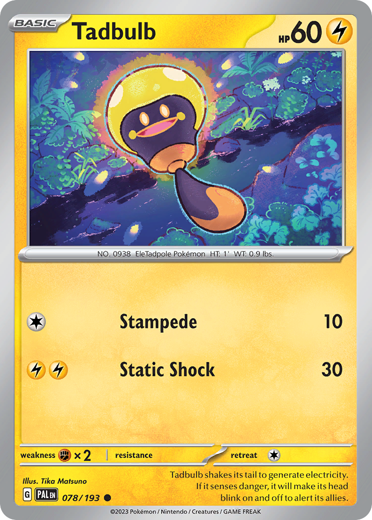 Tadbulb Pokémon card