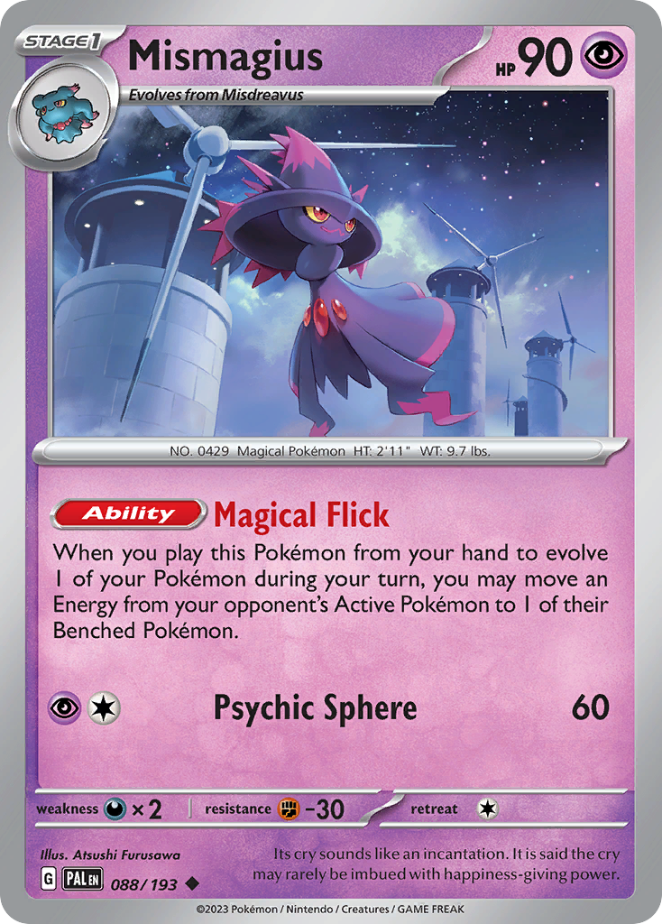 Mismagius Pokémon card