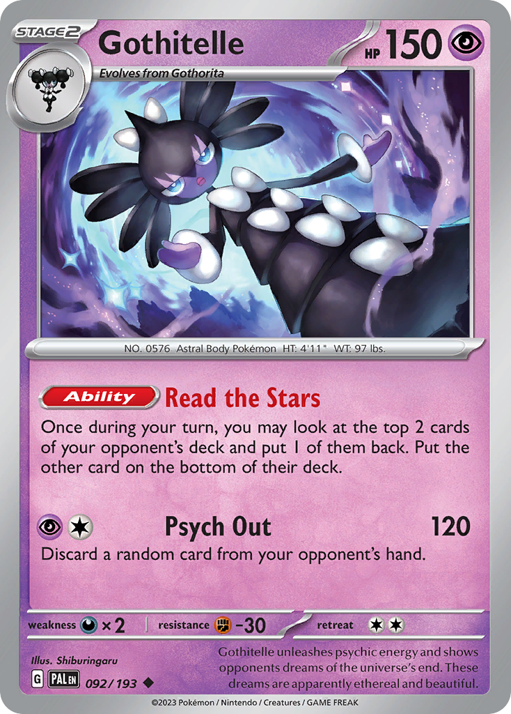Gothitelle Pokémon card