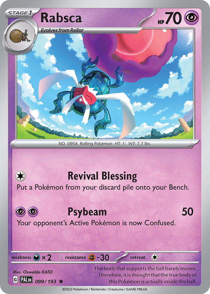 Rabsca Pokémon card