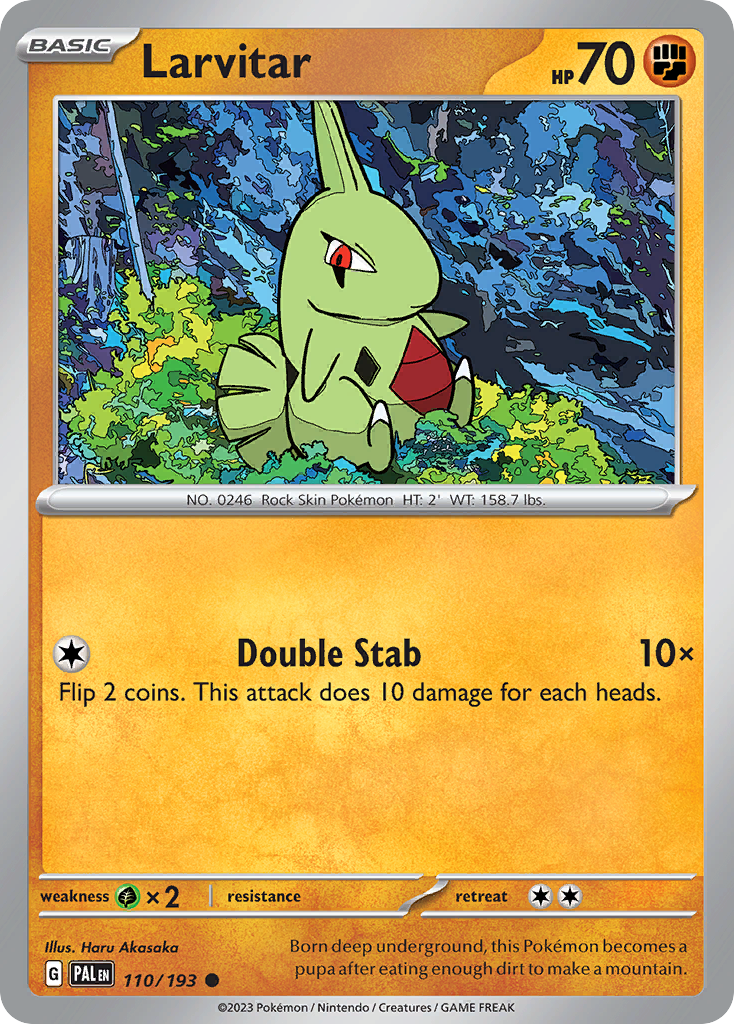 Larvitar Pokémon card