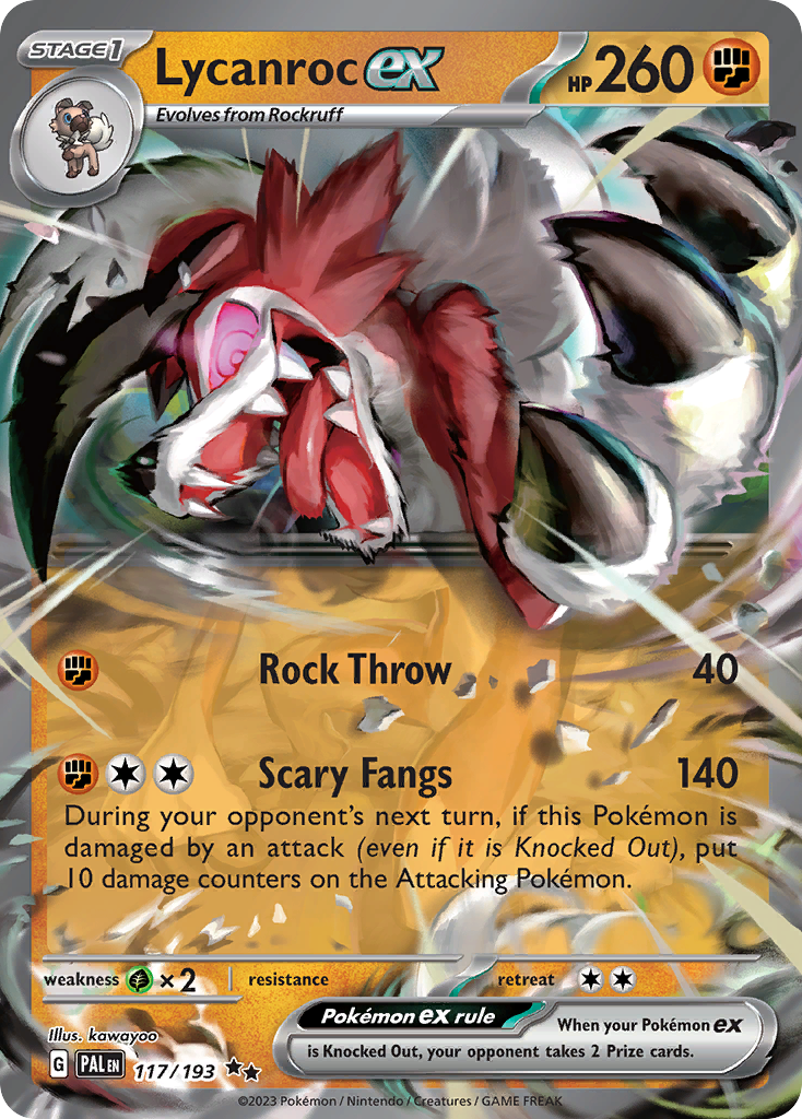 Lycanroc ex Pokémon card