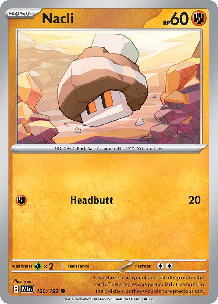 Nacli Pokémon card