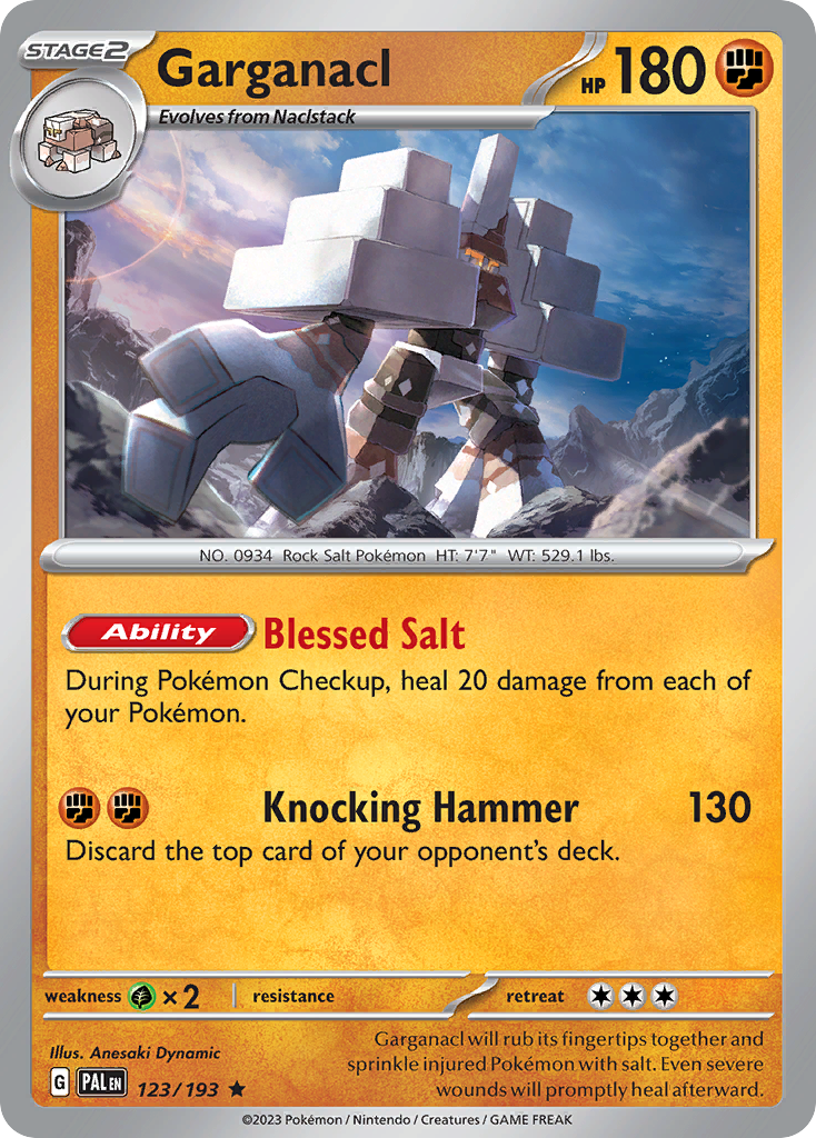 Garganacl Pokémon card