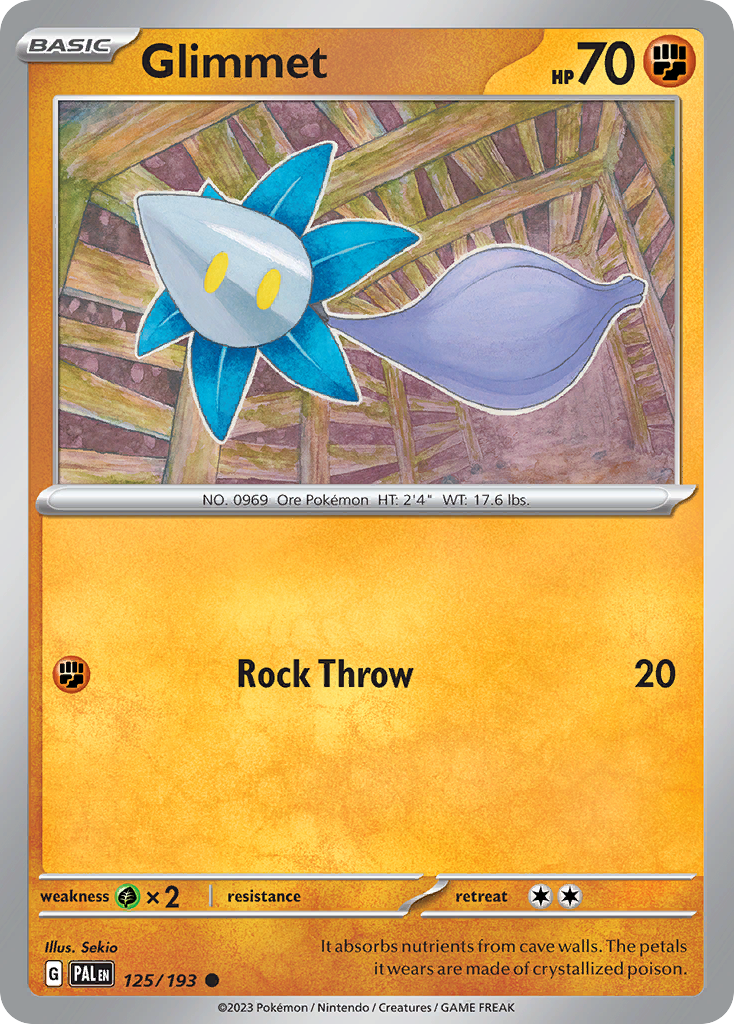 Glimmet Pokémon card