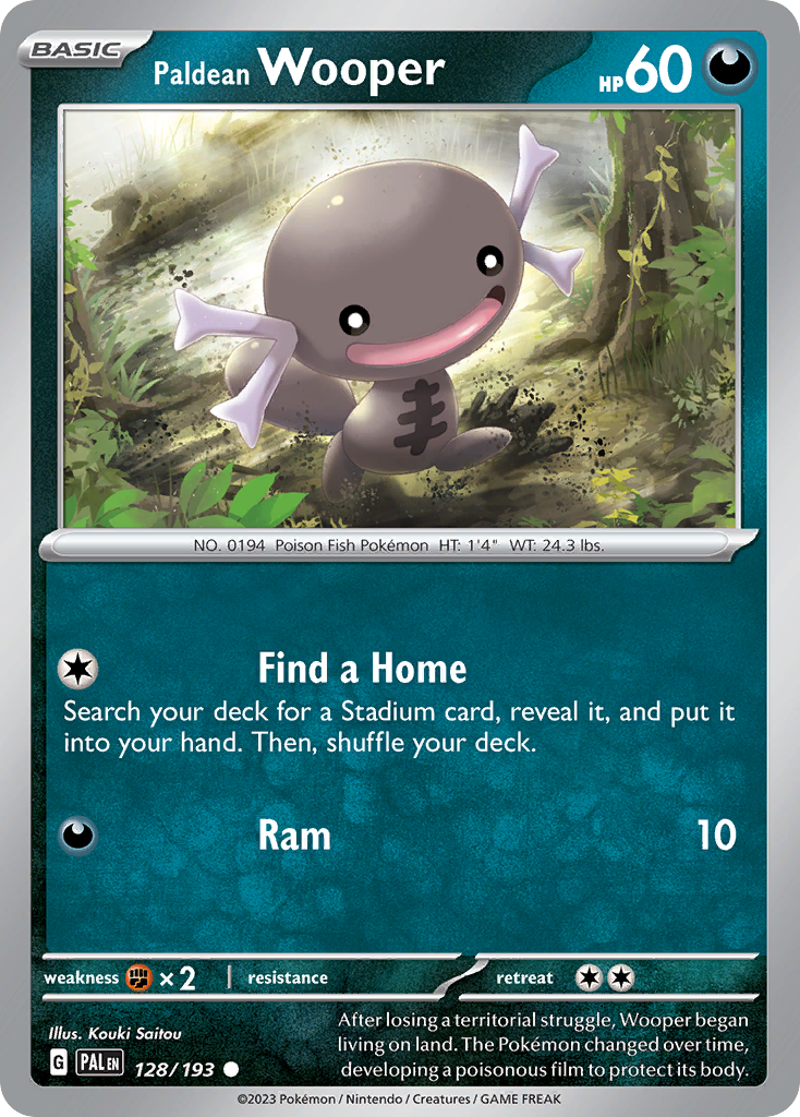 Paldean Wooper Pokémon card