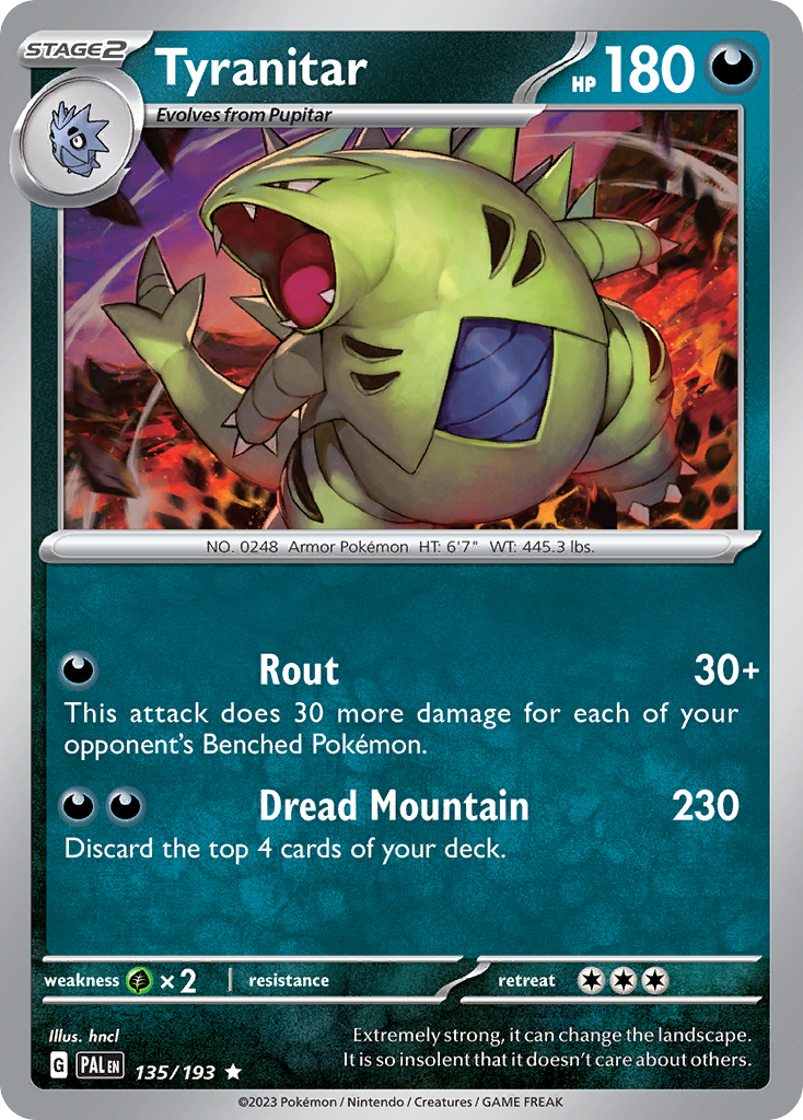 Tyranitar Pokémon card