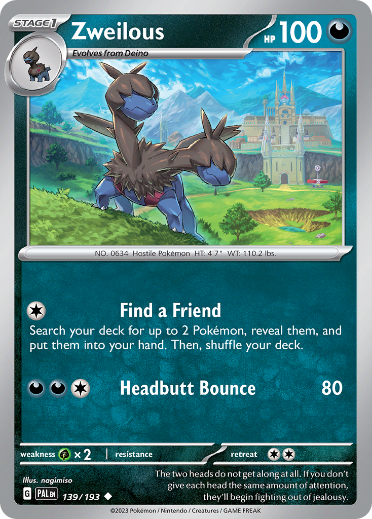 Zweilous Pokémon card
